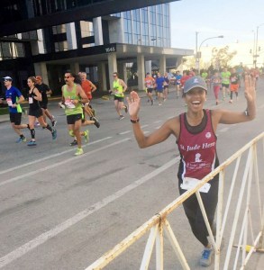 me @ around mile 15.5 in Chicago's medical district